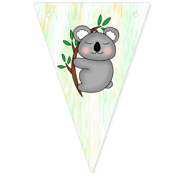 Bandeirinha Baby Koala Bear Chá de fraldas Personalizado (Quinta Bandeira)