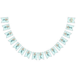 Bandeirinha Baby Shower Flag Bunting Dinosaur Dino Mite Party