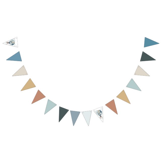 Bandeirinha Balão de Ar Quente de Aquecimento de Aquarela // A (Todos)