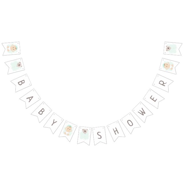 Bandeirinha Balão de Bebê e Urso Doce (Todos)