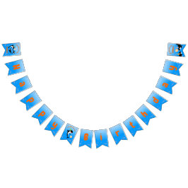 Bandeirinha Baleia de orca sob a festa de aniversário marítima