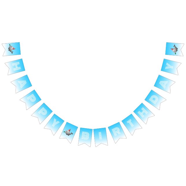 Bandeirinha Baleia pronta para festa de aniversário (Todos)