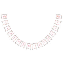 Bandeirinha Ballerina feliz aniversariante com faixa