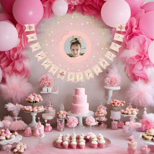 Bandeirinha Ballerina Hamster Girls Aniversário