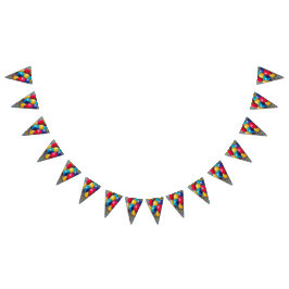 Bandeirinha Balões Coloridos Gênero Banner Neutro de Aniversár