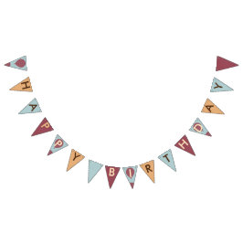 Bandeirinha Balões de aniversário felizes