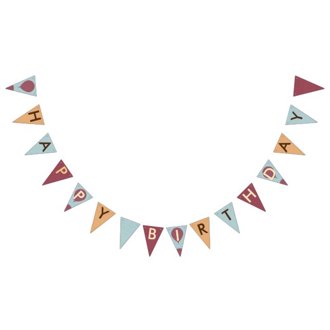 Bandeirinha Balões de aniversário felizes (Todos)