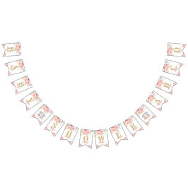 Bandeirinha Bandeja de Chá de fraldas de Bunting dos Elefantes