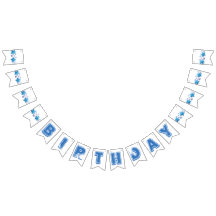 Bandeja de Sinalizador de Aniversário Azul