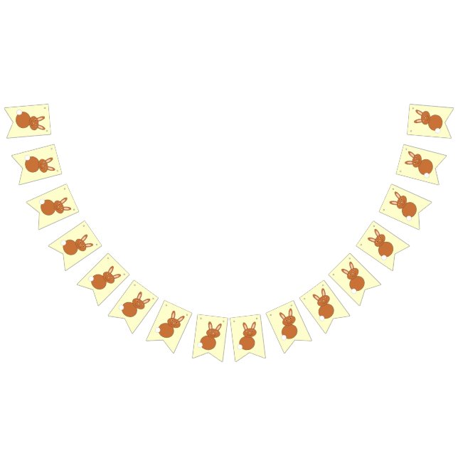 Bandeirinha Bandejas de Bunny Bunting do felz pascoa (Todos)