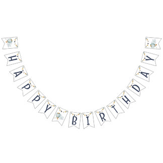 Bandeirinha Bandejas de Bunting Balão de Ar Quente Azul-Cria