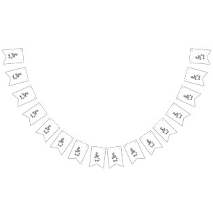 Bandeirinha Bandejas de Bunting Personalizadas ・ Penants Festi