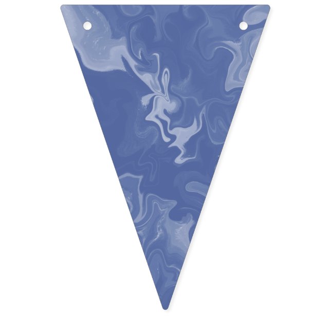 Bandeirinha Banderines effecto marmolado azul (Segunda Bandeira)