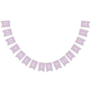 Bandeirinha Banheiras do Batismo de Rapariga Branca Roxa