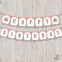 Banner Boho Floral Little Pumpkin Birthday Bunting