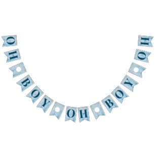 Bandeirinha Banner Chá de fraldas Azul