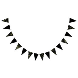 Bandeirinha Banner da Moon Glow Party (Preto e Amarelo Suave)