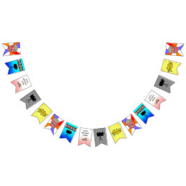 Bandeirinha Banner de Aniversário da Noite de Filme Retroativa