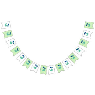 Bandeirinha Banner de aniversário de baleia salgada