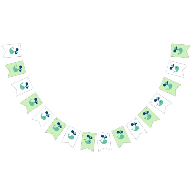 Bandeirinha Banner de aniversário de baleia salgada (Todos)