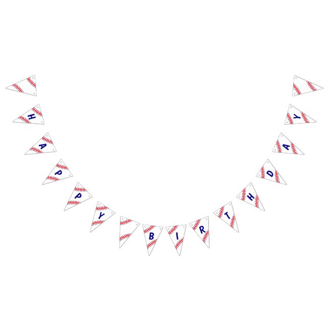 Bandeirinha Banner de aniversário de beisebol (Todos)