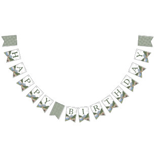 Bandeirinha Banner de Aniversário de Um Feliz Acampante