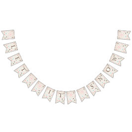 Bandeirinha Banner de aniversário de uma garota de inverno ros