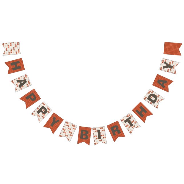 Bandeirinha Banner de Aniversário do Bombeiro | Banner de incê (Todos)