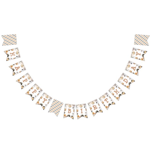 Bandeirinha Banner de Aniversário do Dia das Bruxas Spooky (Todos)