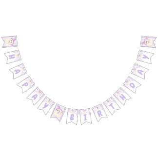 Bandeirinha Banner de Aniversário Fantasma Um Spooky Pastel