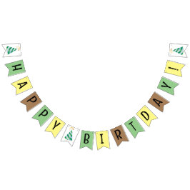 Bandeirinha Banner de aniversário feliz