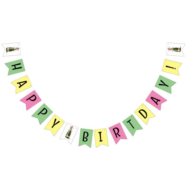 Bandeirinha Banner de aniversário feliz (Todos)