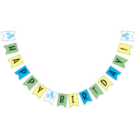 Bandeirinha Banner de aniversário feliz