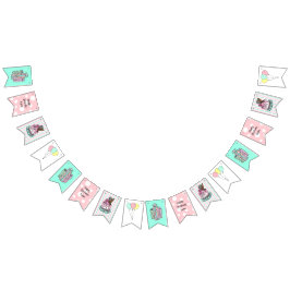 Bandeirinha Banner de aniversário feliz para a Festa de aniver