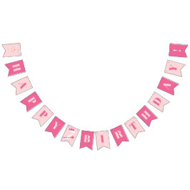 Bandeirinha Banner de aniversário infantil coroa de princesa