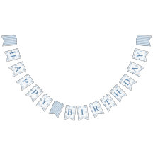 Banner de Aniversário Oceano Aquarela Azul Profund