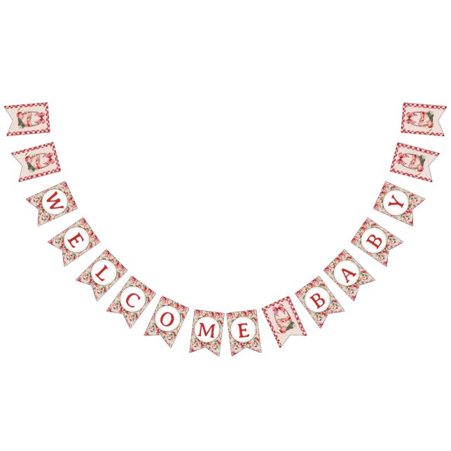 Bandeirinha Banner de Boas-vindas do Chá de fraldas do Apple O (Todos)