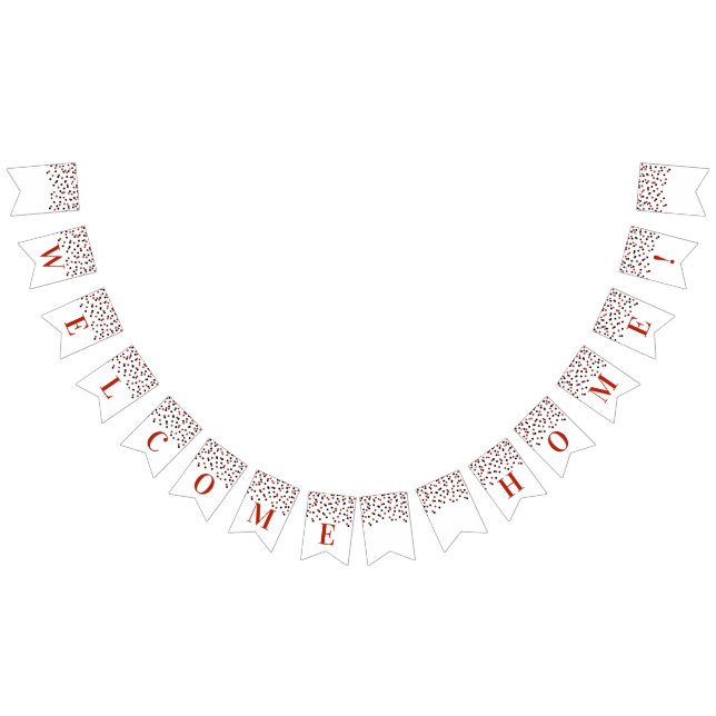 Bandeirinha Banner de boas-vindas Red Black Confetti (Todos)