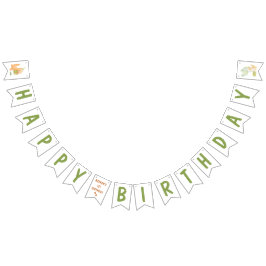 Bandeirinha Banner de bunda de aniversário do Dinossauro de Aq