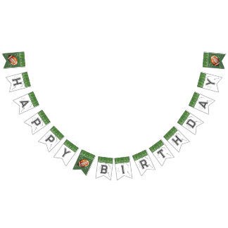 Bandeirinha Banner de bunda de futebol de aniversário, primeir