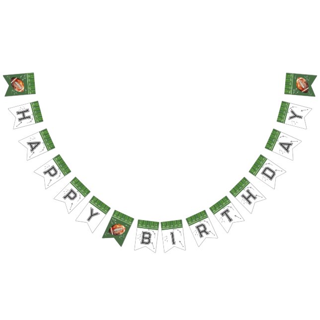 Bandeirinha Banner de bunda de futebol de aniversário, primeir (Todos)