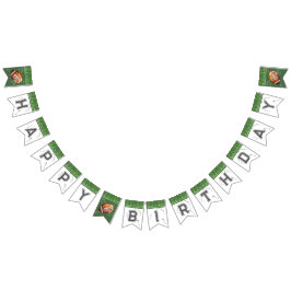 Bandeirinha Banner de bunda de futebol de aniversário, primeir