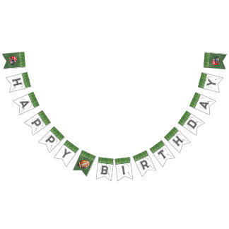 Bandeirinha Banner de bunda de futebol de aniversário, primeir