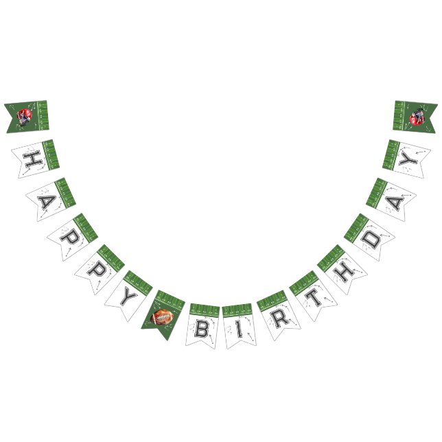 Bandeirinha Banner de bunda de futebol de aniversário, primeir (Todos)