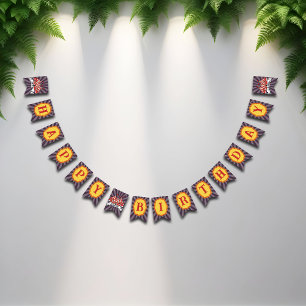 Bandeirinha Banner de bunda do circo de alto roxo retro