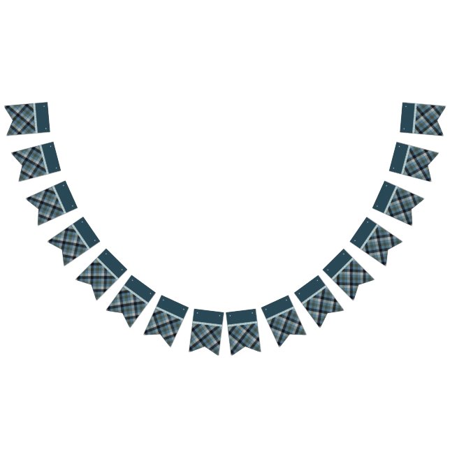 Bandeirinha Banner de bunda do Tartan azul (Todos)