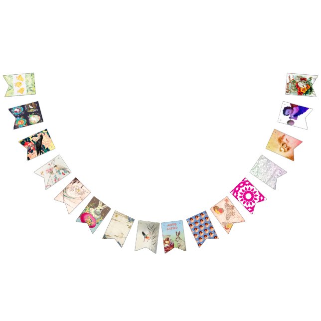 BANDEIRINHA BANNER DE BUNDAÇÃO DE DECORATIVO DE PÁSCOA DE VINT (Todos)