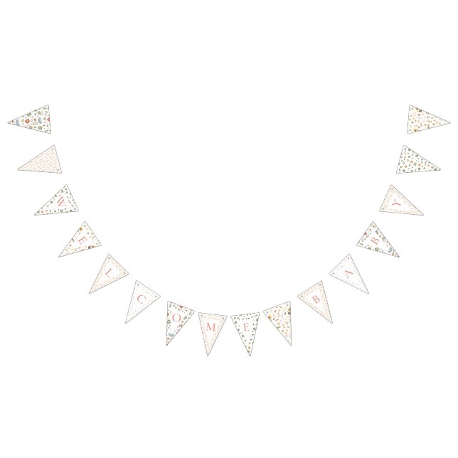 Bandeirinha Banner de Bunting - Bebê de boas-vindas (Todos)