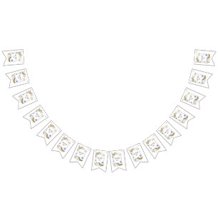 Bandeirinha Banner de Bunting Blues em breve