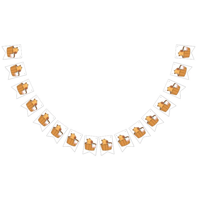 Bandeirinha Banner de Bunting Capybara | Festa de Animais Cujo (Todos)